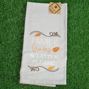 Embroidered Fall Kitchen Towel